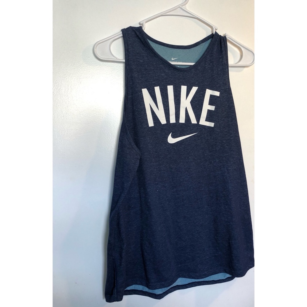 Navy blue nike gym tank